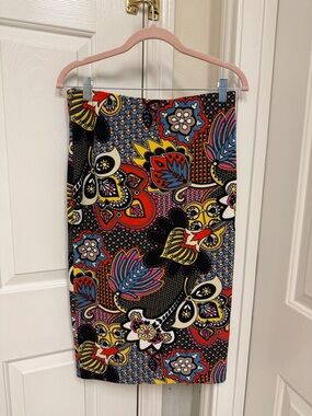 Eci Multicolor Floral Print Pencil Skirt